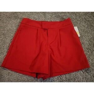 Women's High-Rise Tailored Shorts - A New Day - Red - Size 2
